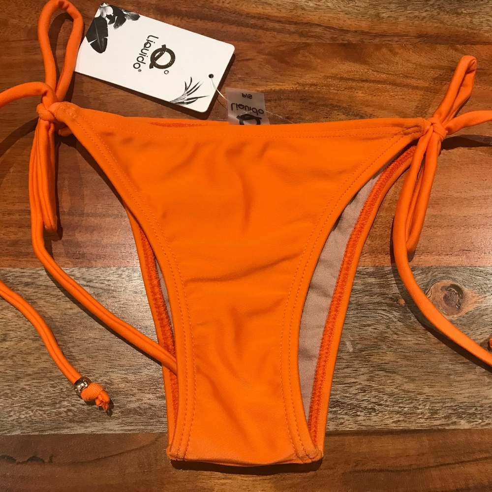 🌿Orange Strappy Bikini Bottom